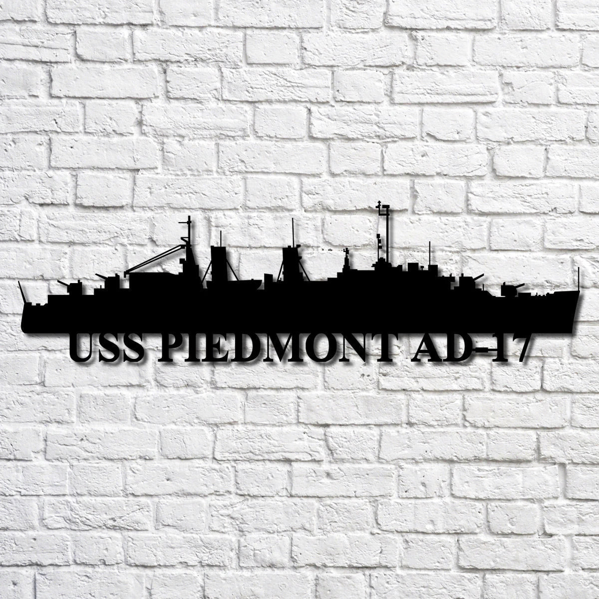 Uss Piedmont Ad17 Navy Ship Metal Art, Gift For Navy Veteran, Navy Ships Silhouette Metal Art, Navy Home Decor Laser Cut Metal Signs Custom Gift Ideas