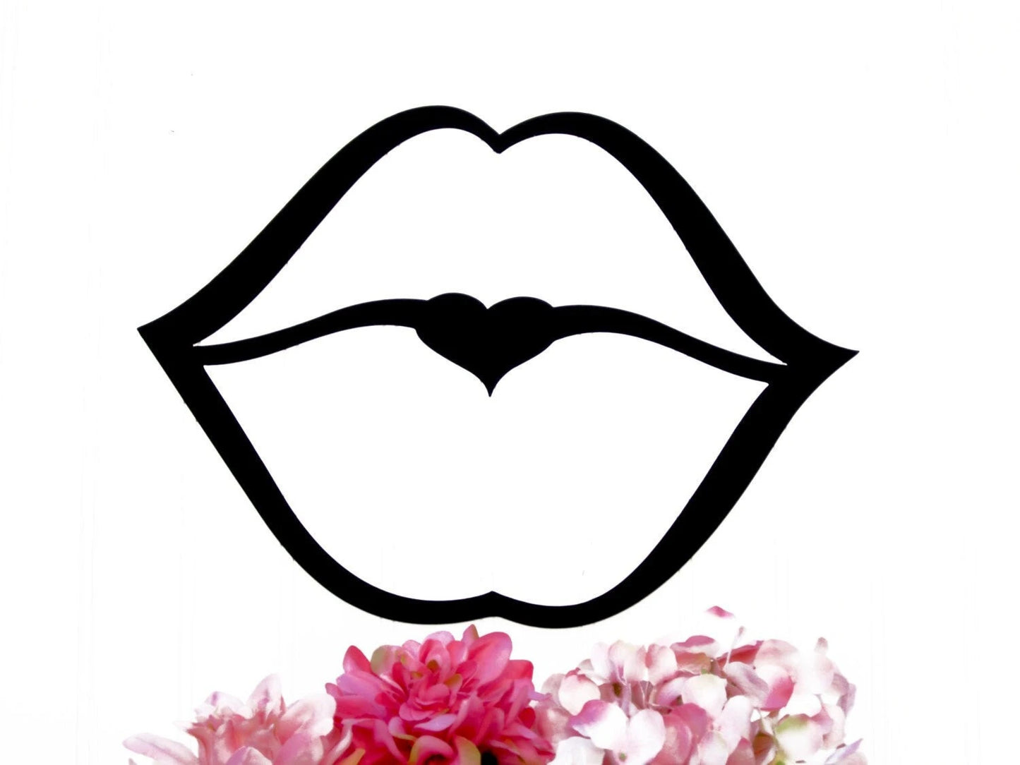 Kissing Lips Black Wall Hanging Metal Wall Decor Wall Decor Metal Sign Lips