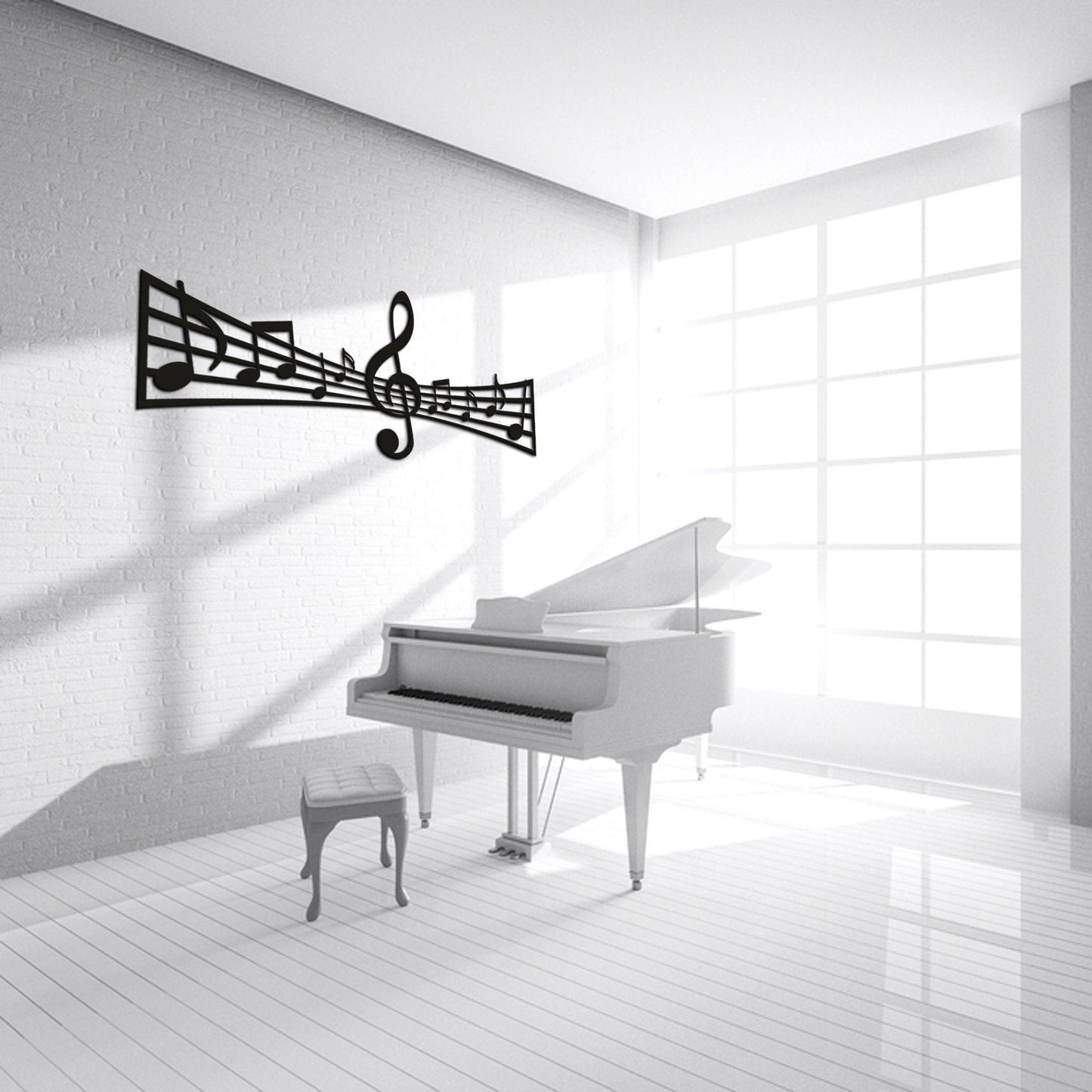 Music Notes Wall Art, Valentine's Day Gift, Metal Wall Decor, Music Time, Music Decor, Living Room Decoration, Wall Hangings, Music Gift Laser Cut Metal Signs Custom Gift Ideas