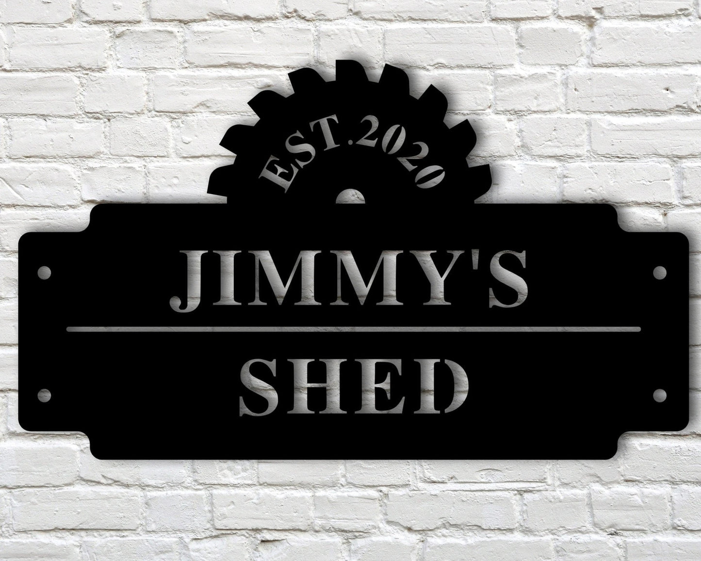 Personalized Workshop Sign, Metal Work Shop Sign, Custom Shop Sign, Personalized Shed Sign, Est. Date Sign For Shop, Saw Blade Sign, Laser Cut Metal Signs Custom Gift Ideas