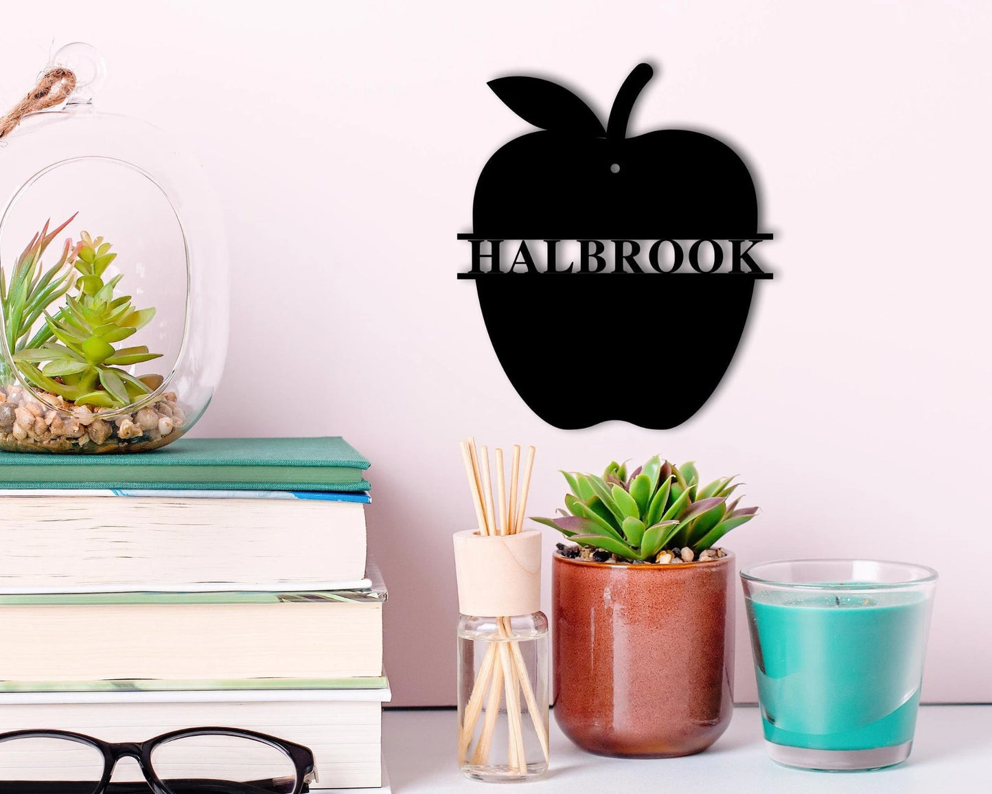 Custom Teacher Name Sign, Personalized Apple Sign, Back To School Gift, Teacher Gift Laser Cut Metal Signs Custom Gift Ideas