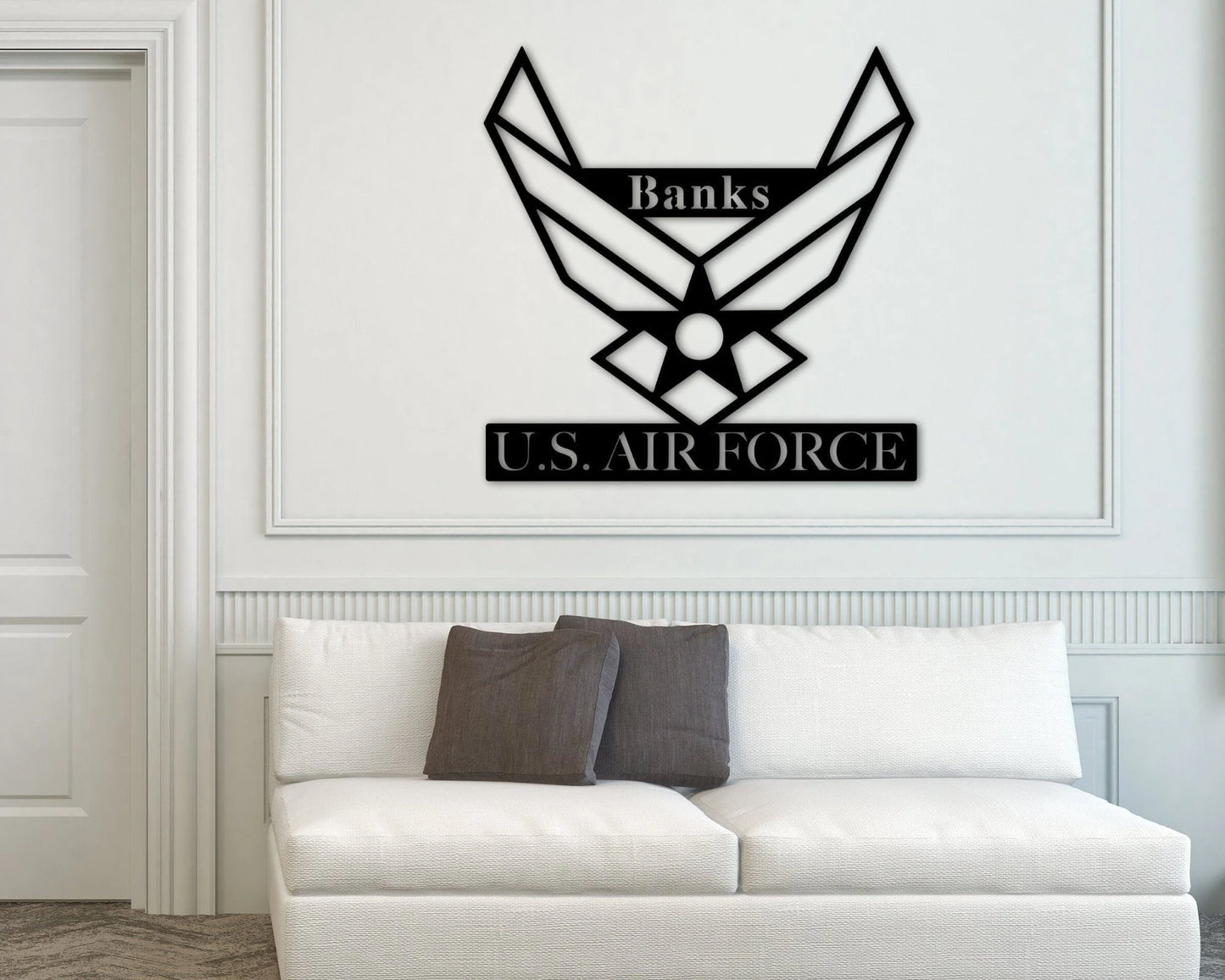 Personalized Air Force Gifts, Custom Air Force Emblem, Personalized Metal Name Sign Custom Airforce Name Sign Military Retirement Gift Ideas, Metal Laser Cut Metal Signs Custom Gift Ideas