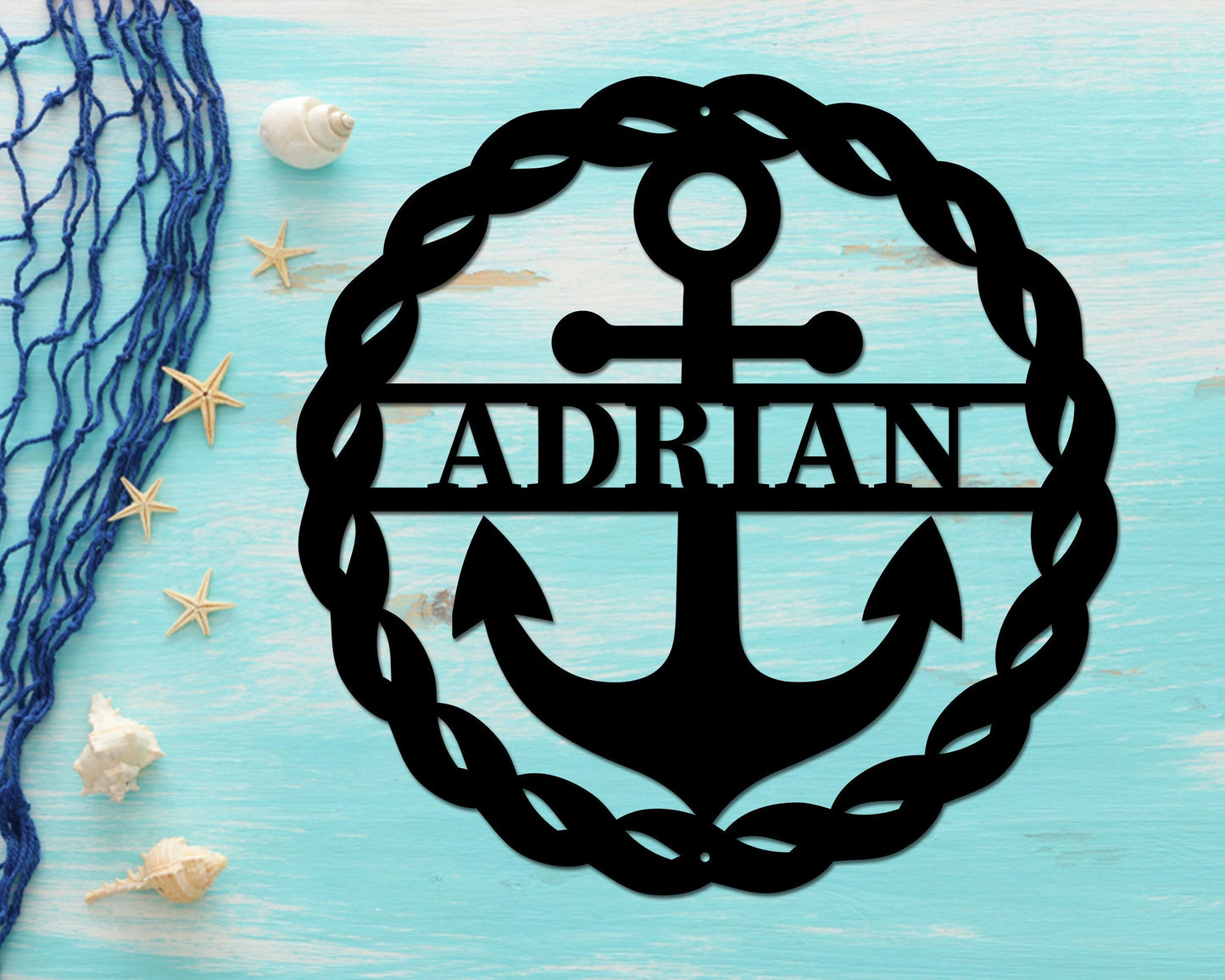 Metal Family Name Sign, Personalized Anchor Sign, Front Porch Last Name Sign, Anchor Name Sign, Custom Wedding Gift Metal Wall Art Lake Laser Cut Metal Signs Custom Gift Ideas
