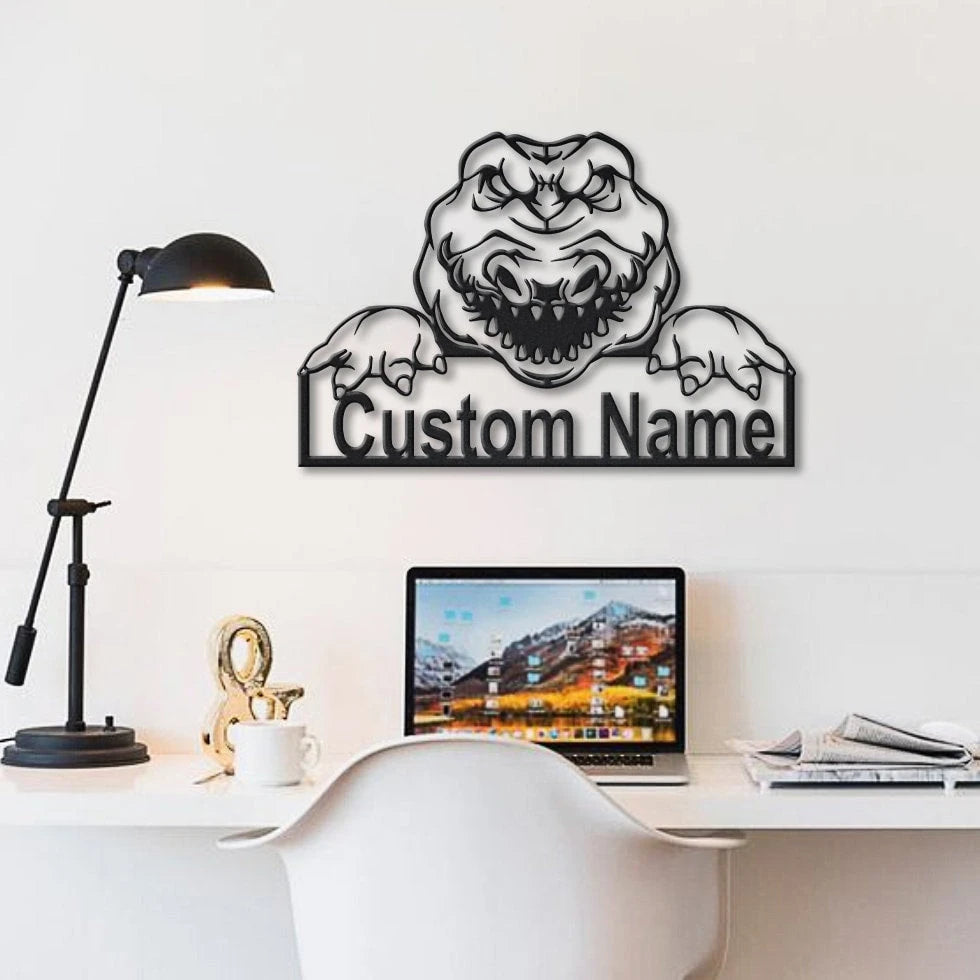 Personalized Alligator Metal Sign Art, Custom Alligator Metal Sign, Alligator Gifts For Me, Dog Gift, Birthday Gift, Decor Decoration Laser Cut Metal Signs Custom Gift Ideas