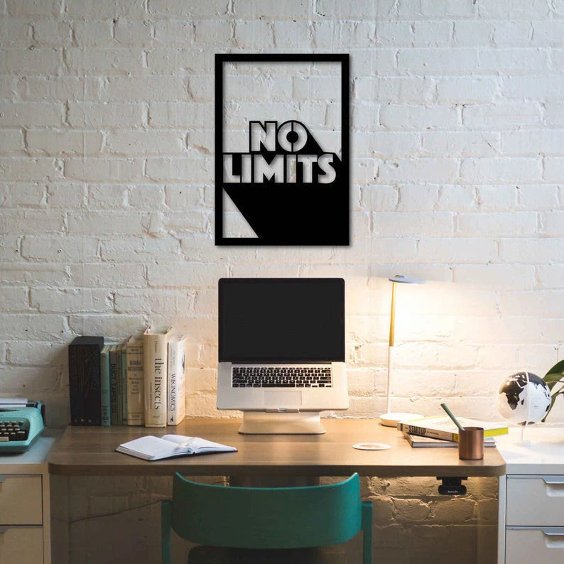 No Limit Modern Decoration (Rectangle) Wall Art Decor Cut Metal Sign Laser Cut Metal Signs Custom Gift Ideas