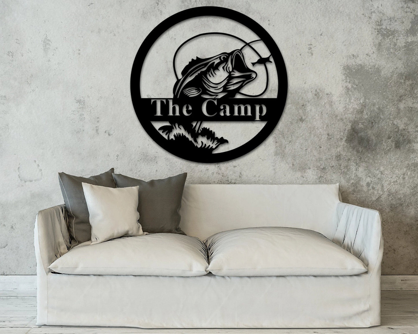 Fishing & Outdoor Name Sign, Gift For Him, Custom Metal Name Sign, Personalized Home Decor, Fishing Gift Ideas, Outdoor Gifts, Rustic Home, Metal Laser Cut Metal Signs Custom Gift Ideas