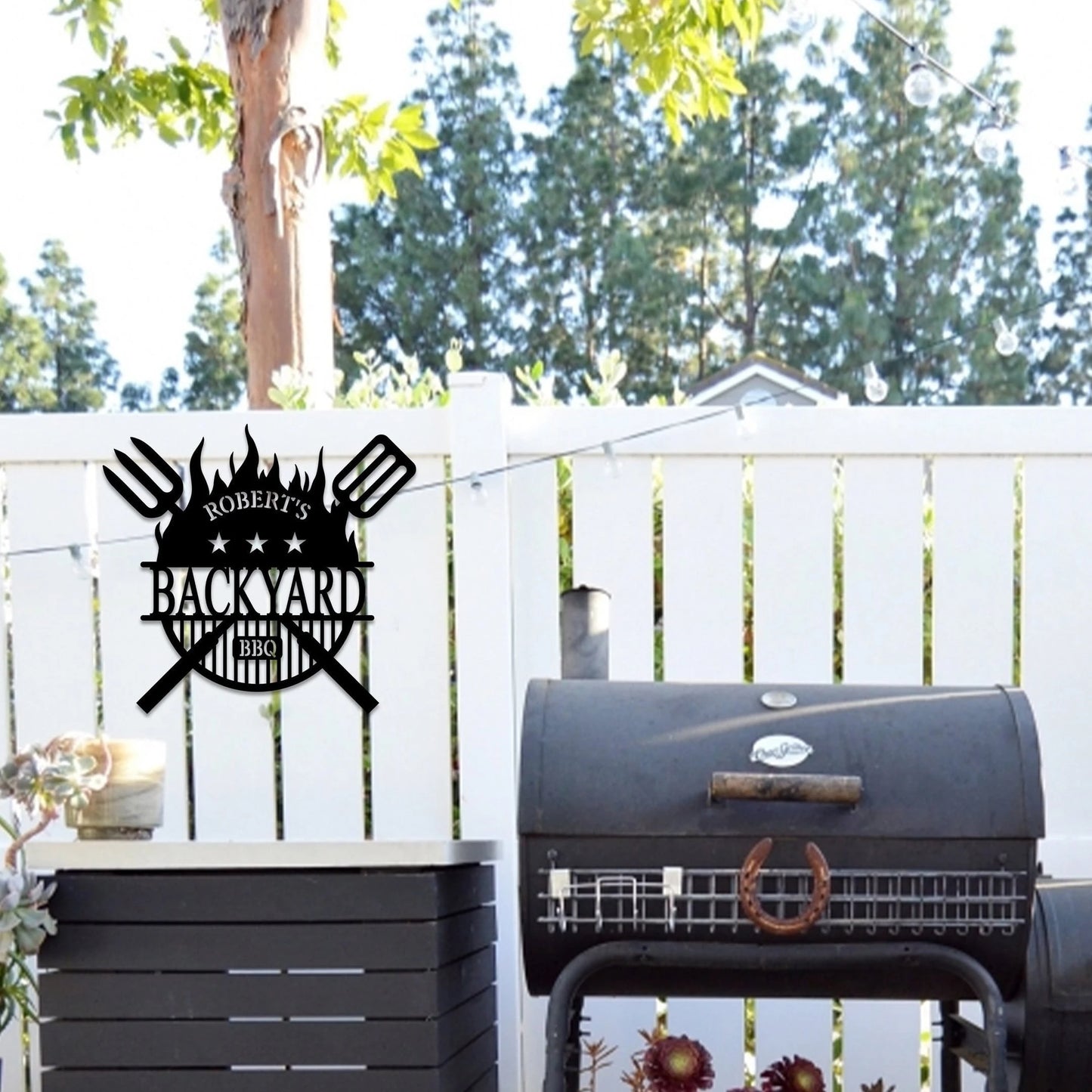 Personalized Backyard Bbq Metal Sign, Outdoor Metal Wall, Bbq Decor, Backyard Sign, Metal Wall Art, Patio Decor,father Day Gift, Laser Cut Metal Signs Custom Gift Ideas