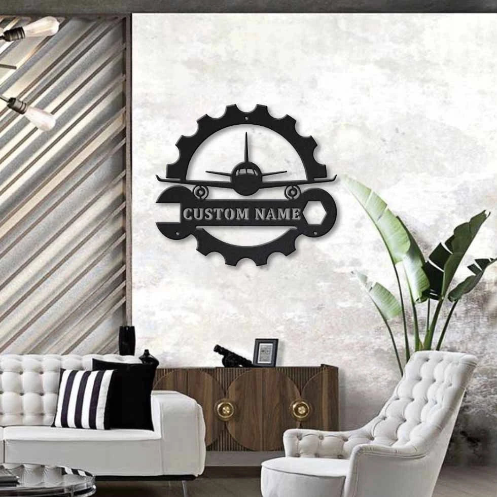 Personalized Aircraft Mechanic Metal Sign Art, Custom Aircraft Mechanic Metal Sign, Aircraft Mechanic Gifts, Job Gift, Birthdy Gift Laser Cut Metal Signs Custom Gift Ideas