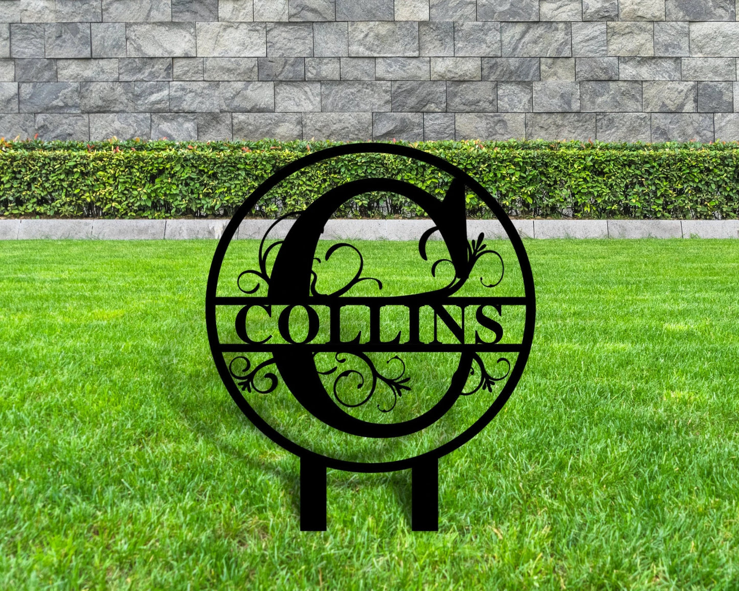 Metal Monogram Yard Sign, Metal Name Sign For Home, Personalized Metal Sign, Custom Family Name Sign, Last Name Sign, Metal Monogram Sign, Metal Laser Cut Metal Signs Custom Gift Ideas