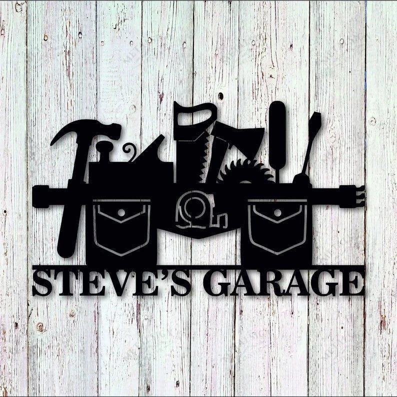 Personalized Custom Garage Metal Sign, Cut Metal Sign, Metal Wall Art, Metal House Sign Laser Cut Metal Signs Custom Gift Ideas