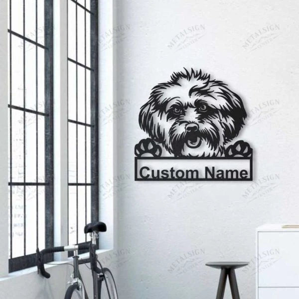 Lhasa Apso Personalized Metal Wall Decor, Cut Metal Sign, Metal Wall Art, Metal House Sign, Metal Laser Cut Metal Signs Custom Gift Ideas