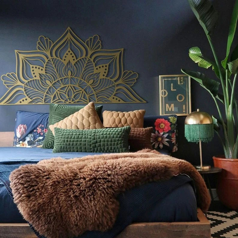 Metal Mandala Wall Art Metal Wall Decor Mandala Wall Art Gift for her Gift for him Bedroom Wall Decor Yoga Lotus Flower Gifts