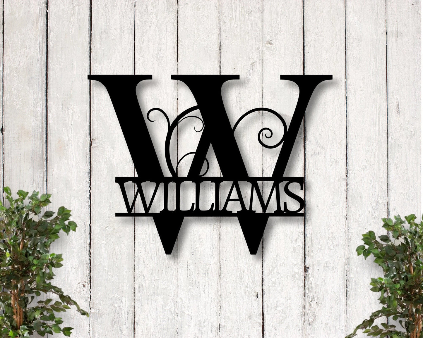 Christmas Gift, Personalized Family Name Metal Sign Housewarming Gift Metal Monogram Sign Door Hanger Last Name Sign Metal Wall Ar , Laser Cut Metal Signs Custom Gift Ideas