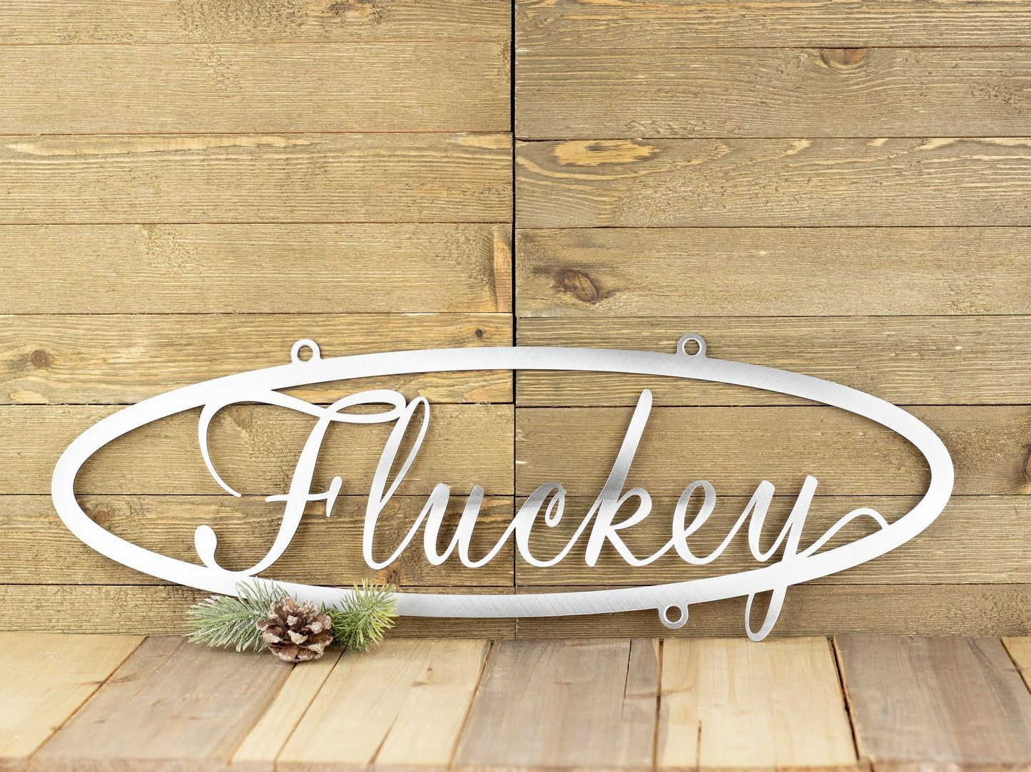 Custom Family Name Oval Metal Sign, Silver Vein6.laser Cut, Steel, Custom Sign, Personalized, Wall Art, Laser Cut Metal Signs Custom Gift Ideas