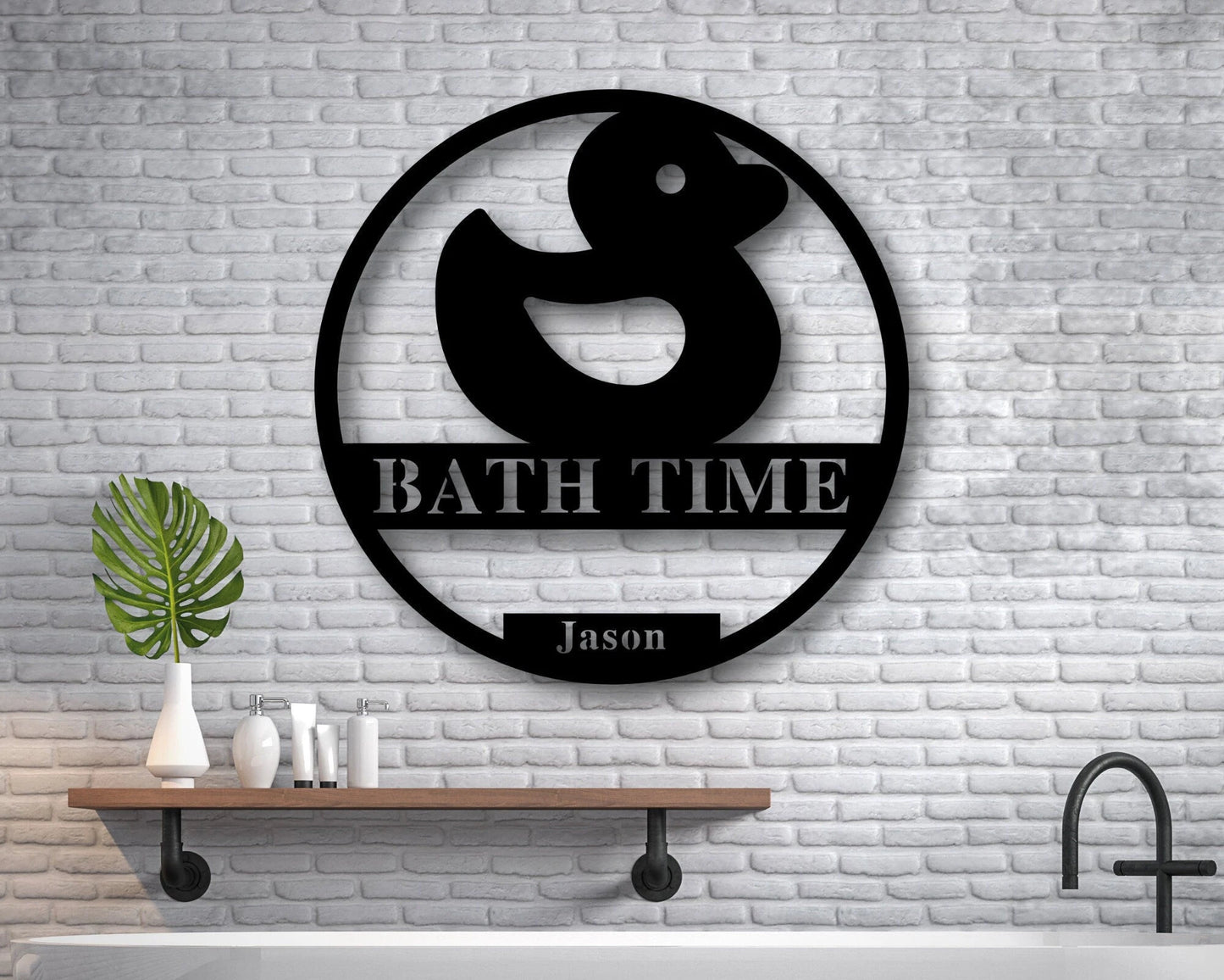 Personalized Baby Sign With Duck, Baby Gifts With Name, It's A Boy Sign, Custom Baby Shower Gift , Baby Rubber Duck Sign, Custom Metal Sign, Laser Cut Metal Signs Custom Gift Ideas
