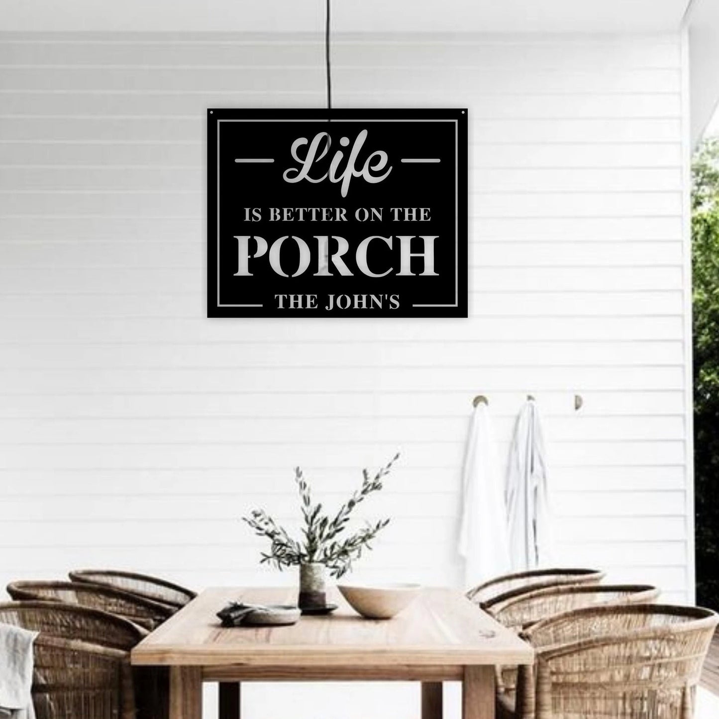 Life Is Better On The Porch Custom Metal Sign, Personalized Life Is Better On The Patio Metal Sign, Custom Metal Porch Sign,outdoor Sign Laser Cut Metal Signs Custom Gift Ideas