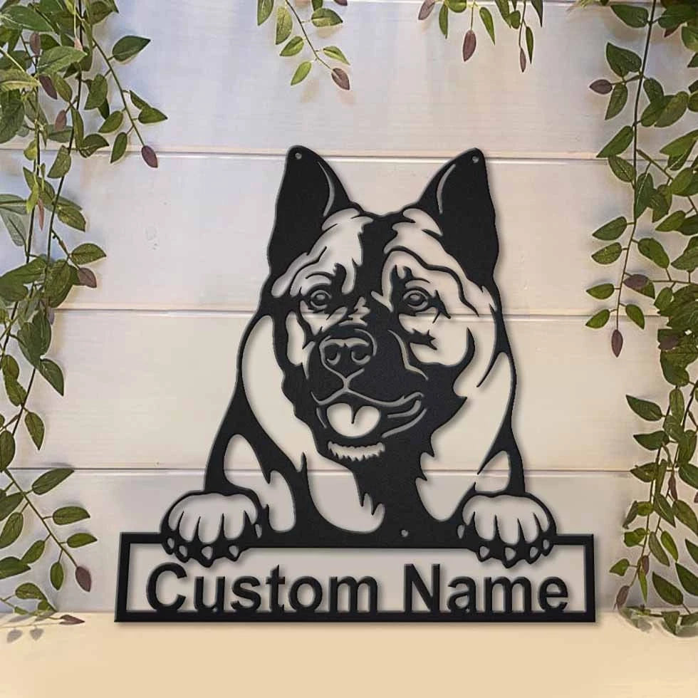 Personalized Norwegian Elkhound Dog Metal Sign Art, Custom Norwegian Elkhound Dog Metal Sign, Dog Gift, Animal Funny, Birthday Gift, Laser Cut Metal Signs Custom Gift Ideas