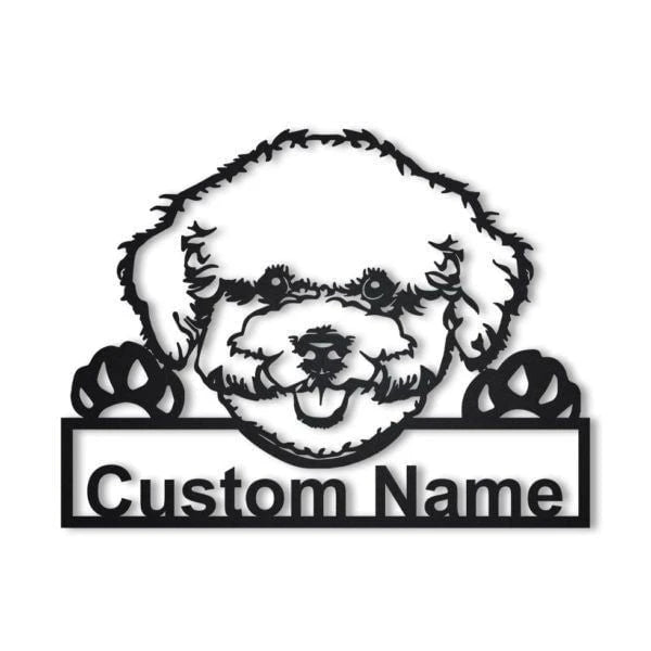 Bichon Frise Personalized Metal Wall Decor, Cut Metal Sign, Metal Wall Art, Metal House Sign, Metal Laser Cut Metal Signs Custom Gift Ideas