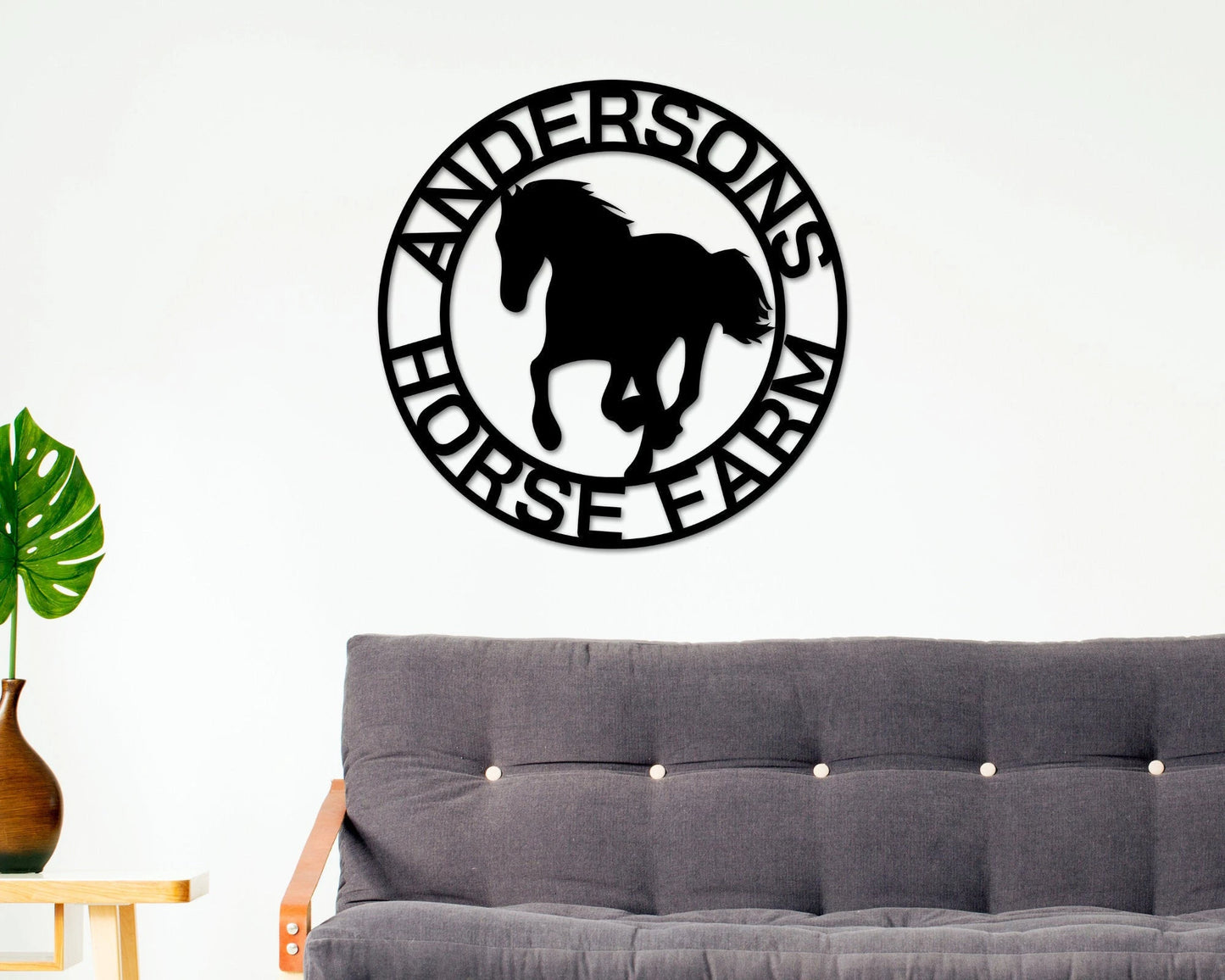 Christmas Gift, Personalized Horse Metal Sign, Horseshoe Art, Western Decor, Initial Metal Sign, Housewarming Gift, Metal Wall Art, Metal Laser Cut Metal Signs Custom Gift Ideas