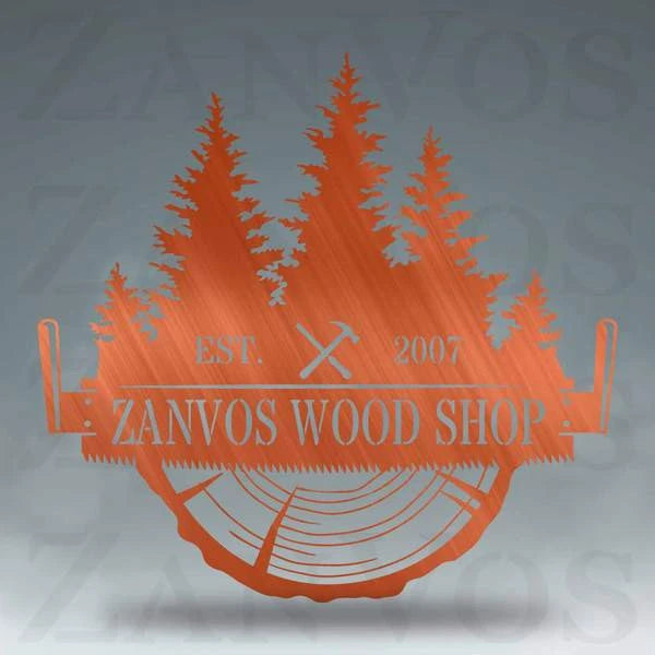 Crosscut Saw Monogram Customized Metal Signs, Custom Metal Sign, Custom Signs, Metal Sign Laser Cut Metal Signs Custom Gift Ideas