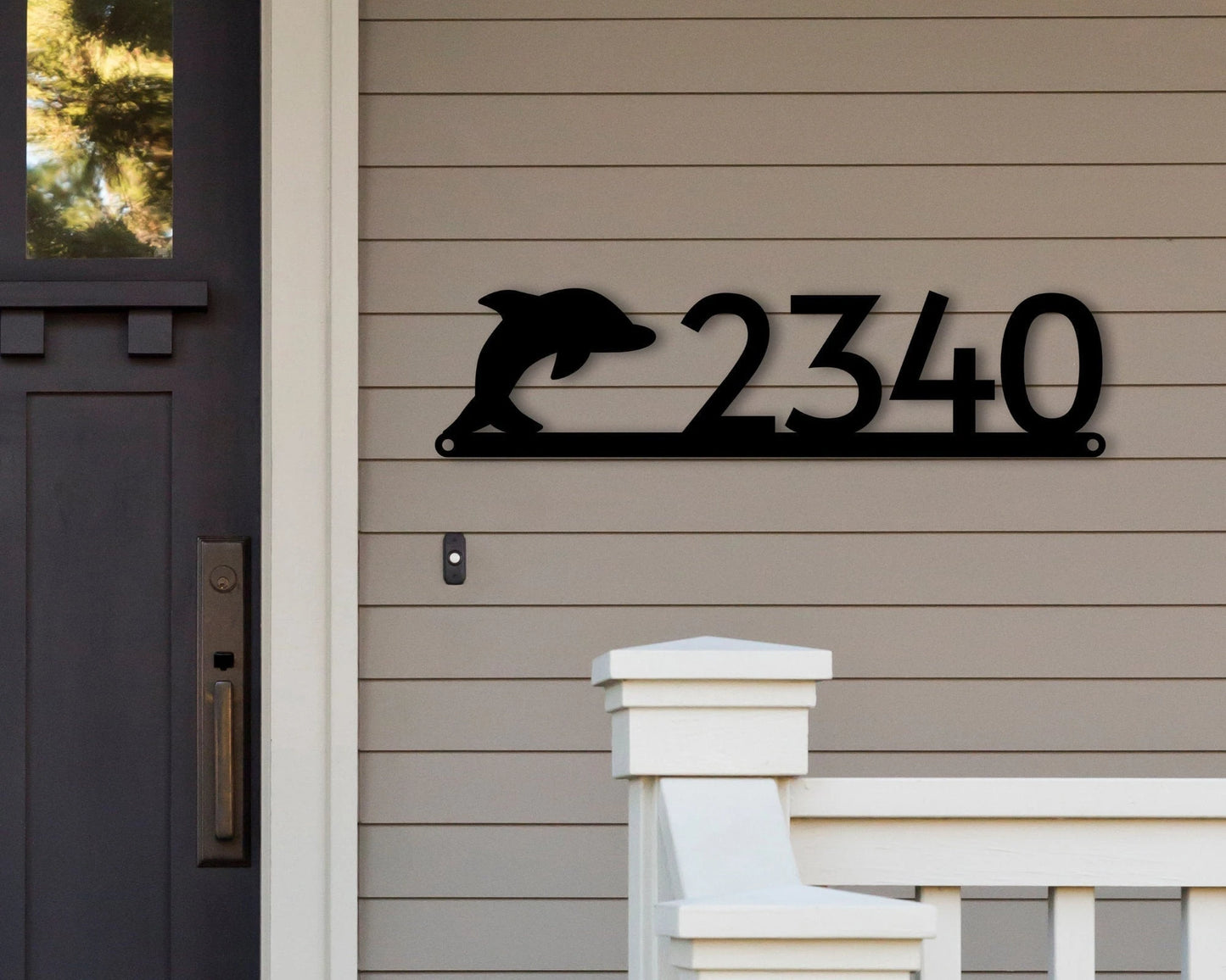 House Number Plaque, Dolphin, Address Plaque, Address Sign, Custom, Personalized Sign, Housewarming Gift, Coastal, Tropical, Outdoor Decor, Laser Cut Metal Signs Custom Gift Ideas