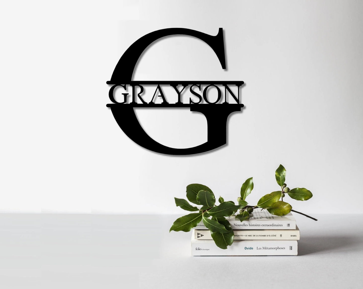 Personalized Custom Monogram Roman Name Sign Rustic Farmhouse Decor Wedding, Anniversary, Or Housewarming Gift Metal Wall Art Laser Cut Metal Signs Custom Gift Ideas
