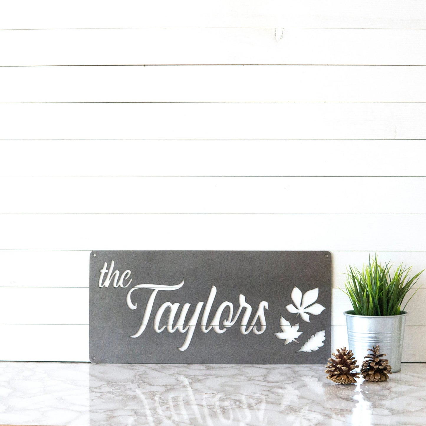Personalized Family Name Sign, Metal Last Name Sign, Metal Family Name Sign, Wall Decor, Wedding Gift, Anniversary Gift, Gifts For Her, Laser Cut Metal Signs Custom Gift Ideas