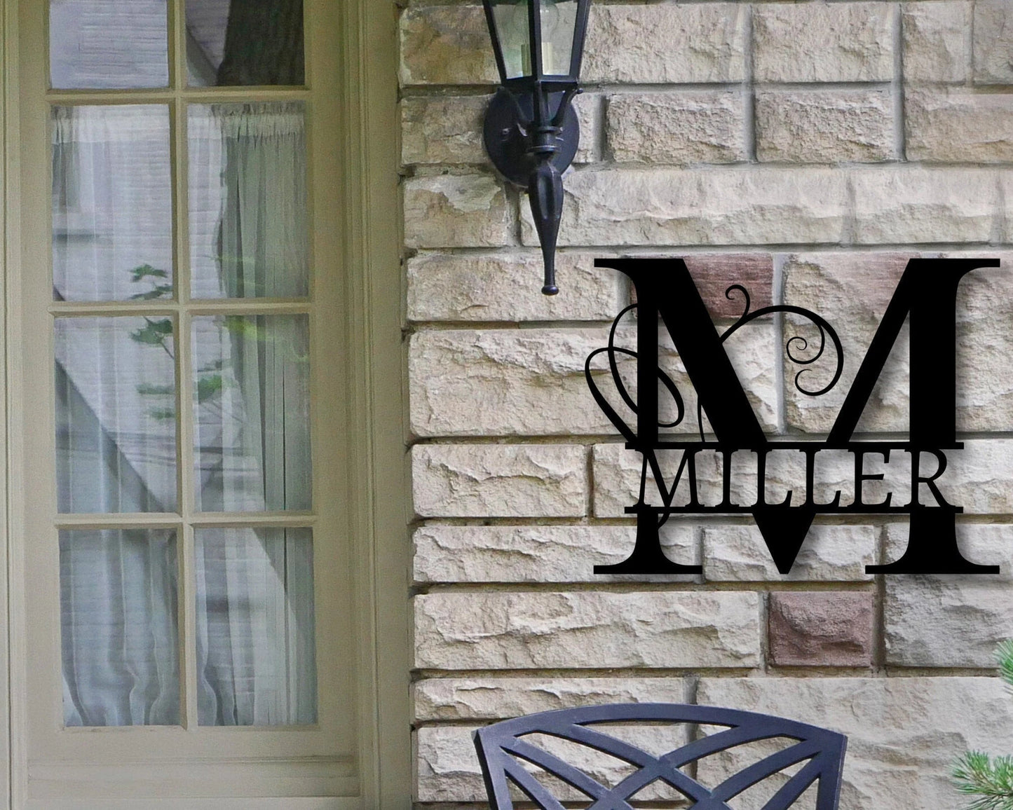 Personalized Metal Sign Custom Last Name Sign Family Name Sign Metal Wall Art Split Monogram Personalized Wedding Gift Housewarming Gift, Laser Cut Metal Signs Custom Gift Ideas