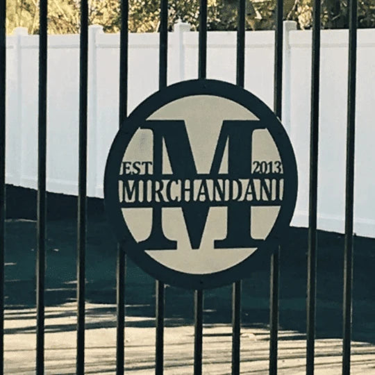 Personalized Family Gate Sign Cut Metal Sign Metal House Sign
