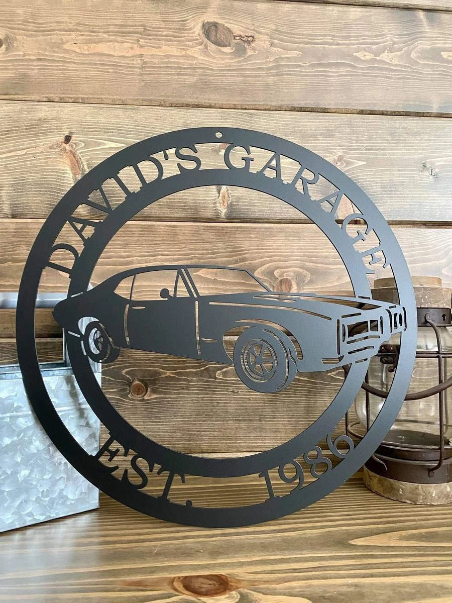 Personalized 1968 Pontiac Gto Sign, Cut Metal Sign, Metal Wall Art, Metal House Sign Laser Cut Metal Signs Custom Gift Ideas