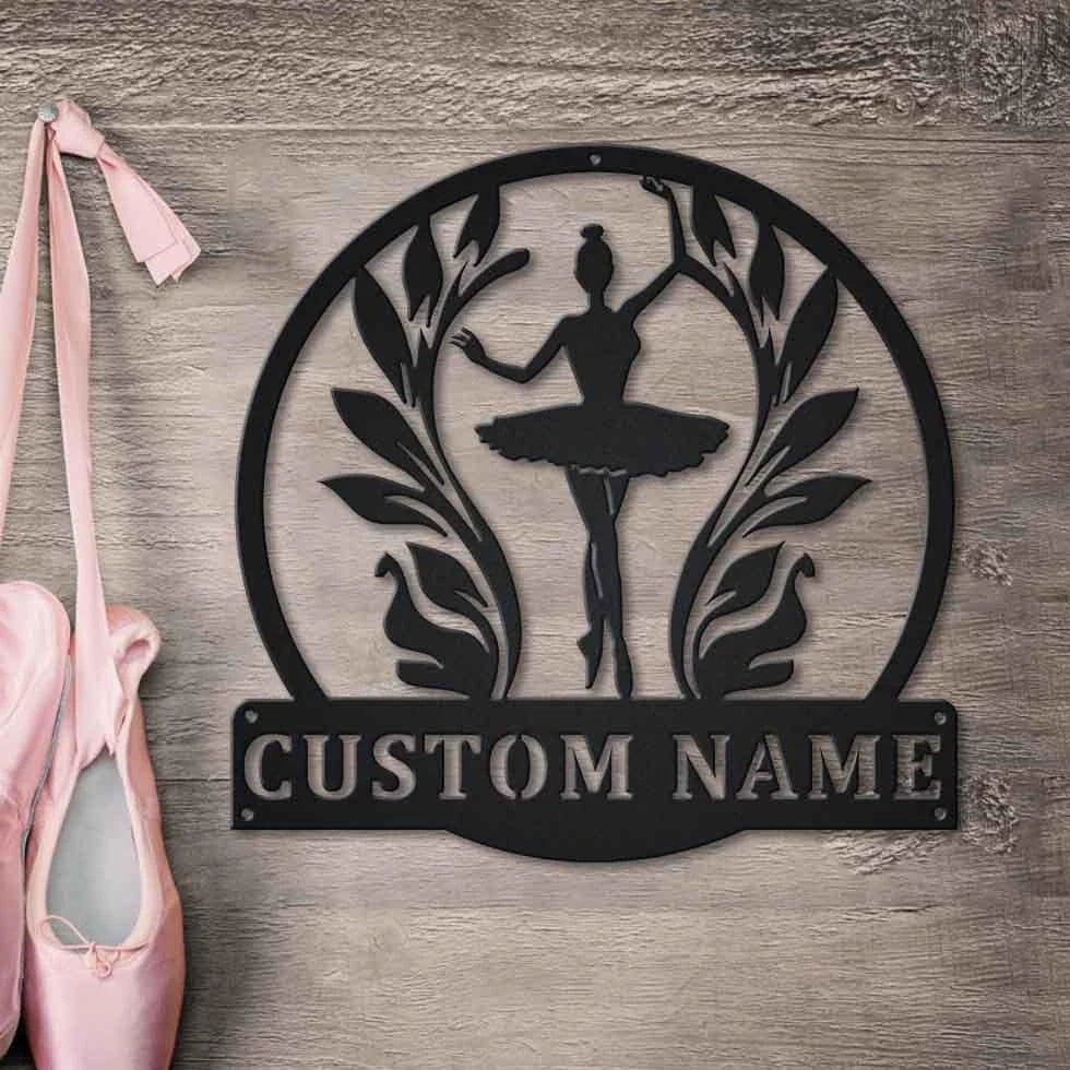 Personalized Ballet Dance Monogram Metal Sign Art, Custom Ballet Dance Metal Sign, Hobbie Gifts, Sport Gift, Birthday Gift, Laser Cut Metal Signs Custom Gift Ideas