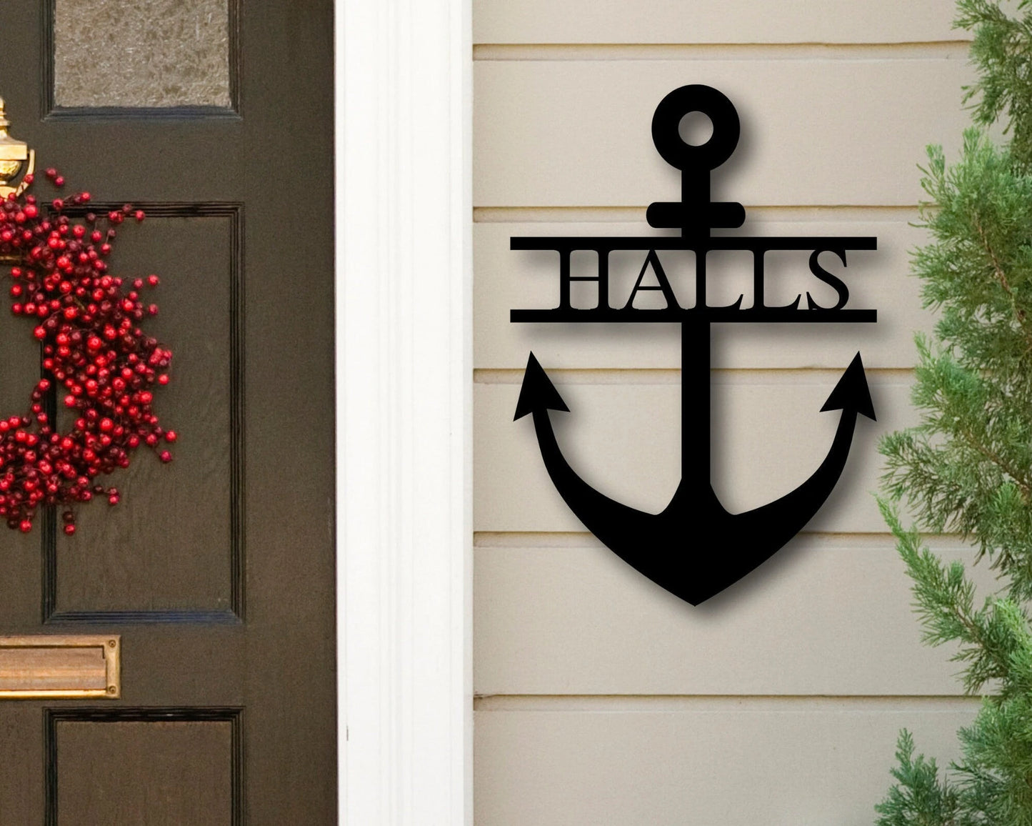 Front Porch Last Name Sign, Metal Family Name Sign, Anchor Sign Personalized, Anchor Sign Metal, Anchor Name Sign, Anchor Decor Name, Laser Cut Metal Signs Custom Gift Ideas