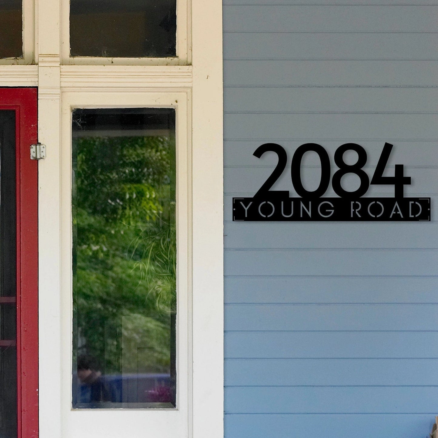 Metal Address Plaque Address Sign Metal House Numbers Custom Address Sign Home Address Sign Address Number Modern Address Sign