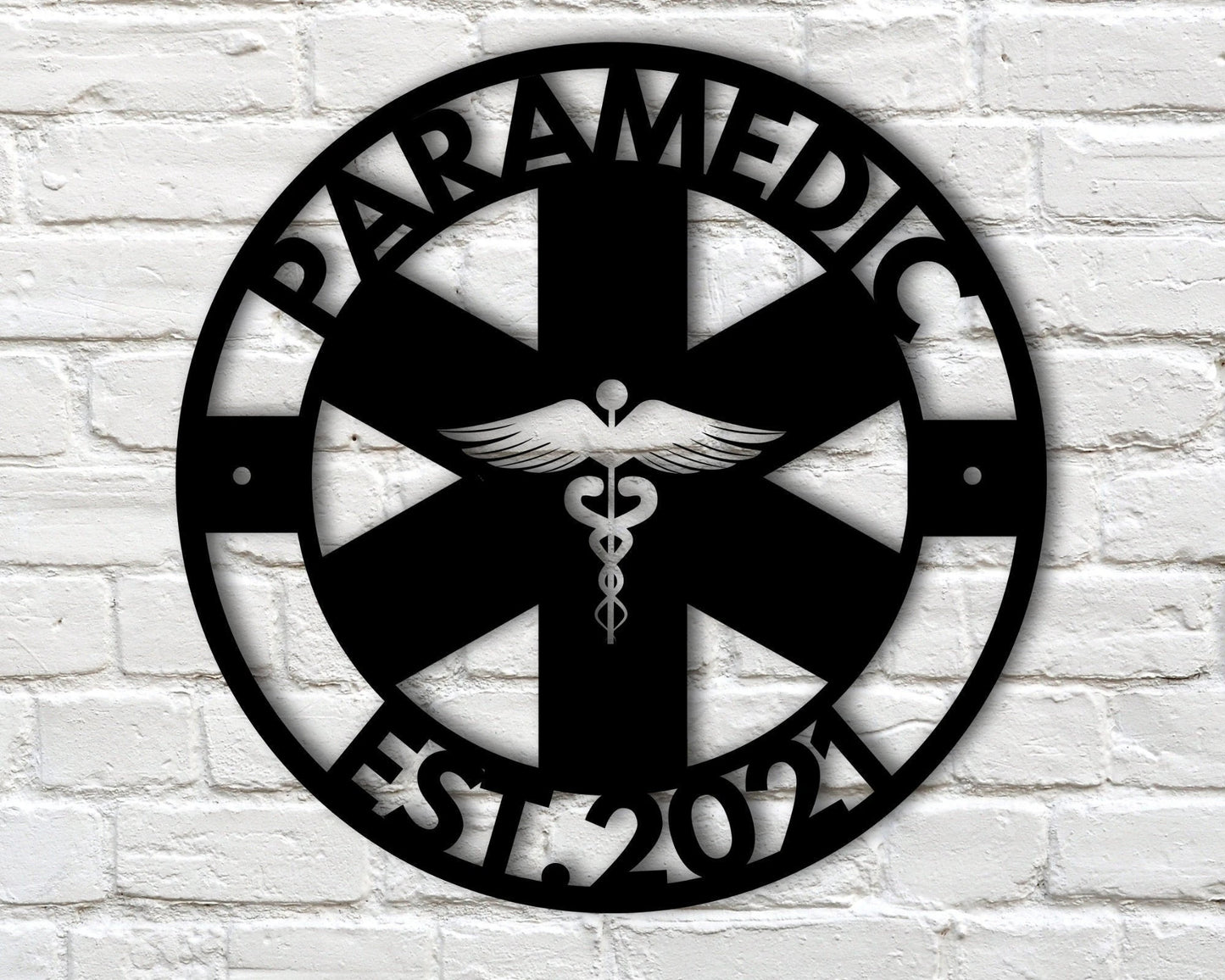 Custom Metal Sign For Paramedic, Emt Gift Ideas, Medical Field Home Decor, Personalized Family Name Sign, Custom Ems Gift, First Responder Laser Cut Metal Signs Custom Gift Ideas