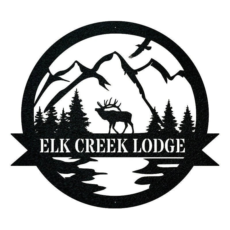 Elk Name Metal Sign, Elk Hunter Christmas Gift, Last Name Art, Family Name Sign, Caribou Sign, Elk Hunting Gift, Wall Decor, Elk Antler Sign Laser Cut Metal Signs Custom Gift Ideas