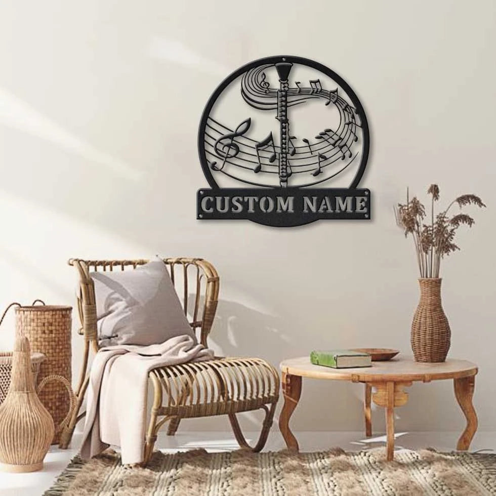 Personalized Clarinet Music Metal Sign Art, Custom Clarinet Music Metal Sign, Clarinet Gifts For Men, Clarinet Gift, Music Gift, Laser Cut Metal Signs Custom Gift Ideas