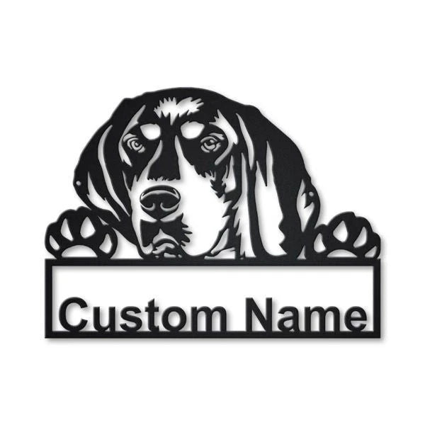 Bluetick Coonhound Dog Personalized Metal Wall Decor, Cut Metal Sign, Metal Wall Art, Metal House Sign Laser Cut Metal Signs Custom Gift Ideas