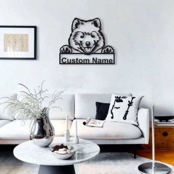 Samoyed Personalized Metal Wall Decor, Cut Metal Sign, Metal Wall Art, Metal House Sign, Metal Laser Cut Metal Signs Custom Gift Ideas