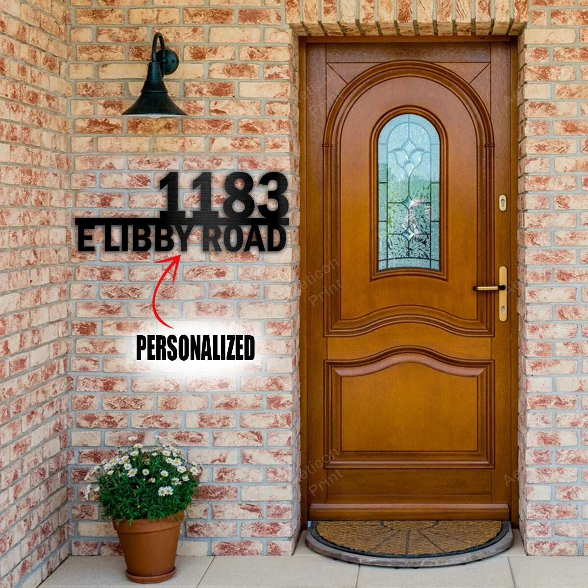 Custom Metal Home House Address Sign For Your Rock Or Wall