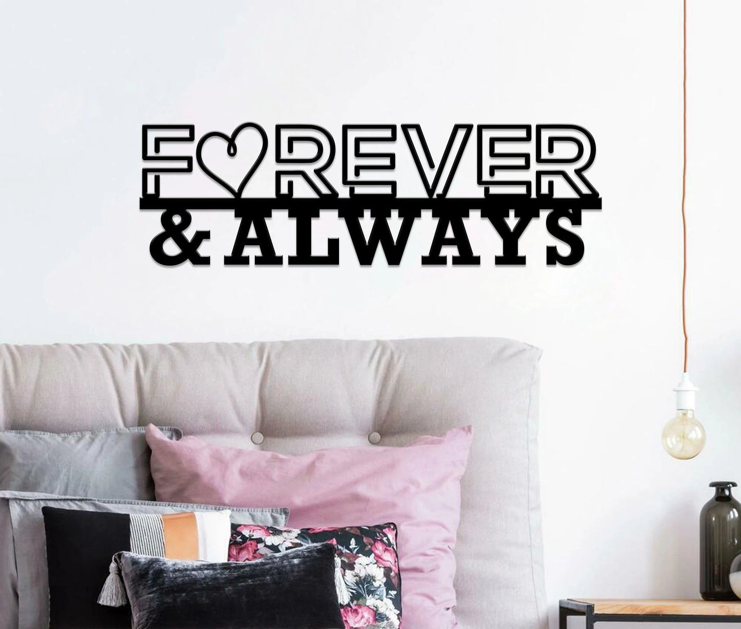 Personalized Forever & Always Metal Sign, Infinity Sign, Custom Family Sign, Metal Infinity Symbol, Wedding Gift, Gift For Her, Gift For Him, Laser Cut Metal Signs Custom Gift Ideas