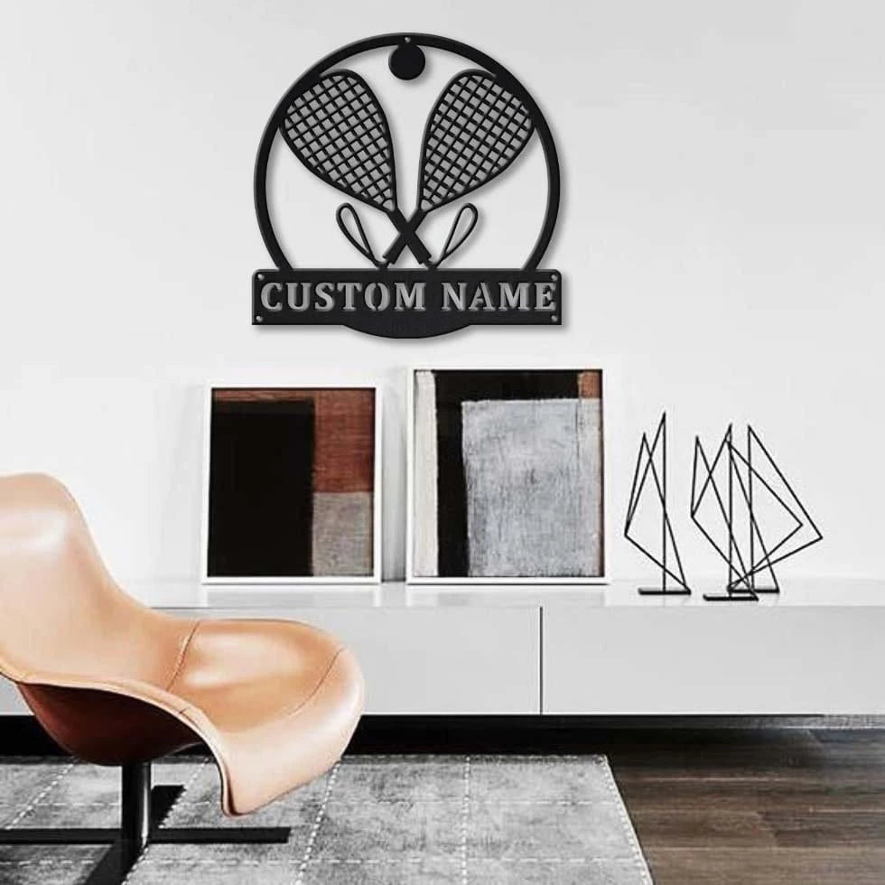 Personalized Racquetball Sport Monogram Metal Sign Art, Custom Racquetball Sport Metal Sign, Hobbie Gifts, Sport Gift, Birthday Gift, Laser Cut Metal Signs Custom Gift Ideas