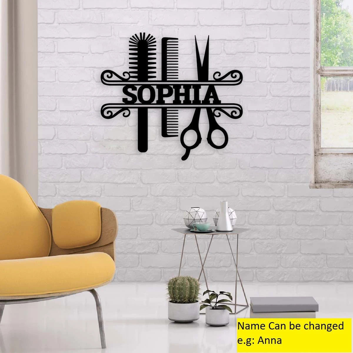 Personalized Hair Stylist Metal Sign, Cut Metal Sign, Metal Wall Art, Metal House Sign, Metal Laser Cut Metal Signs Custom Gift Ideas
