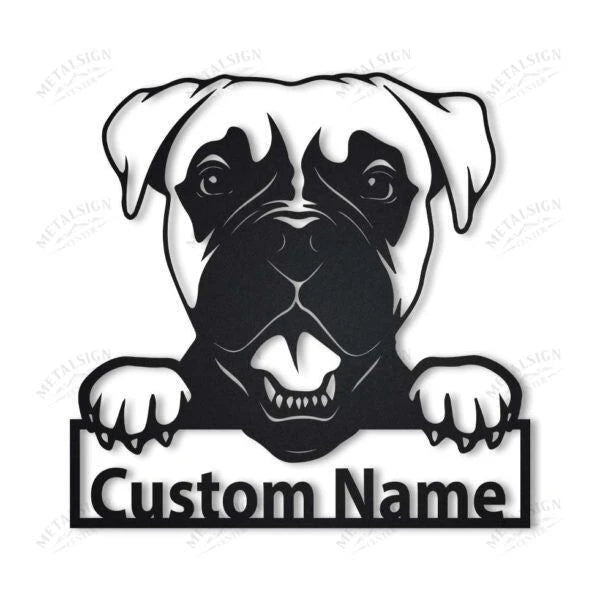 Boxer Personalized Metal Wall Decor, Cut Metal Sign, Metal Wall Art, Metal House Sign, Metal Laser Cut Metal Signs Custom Gift Ideas