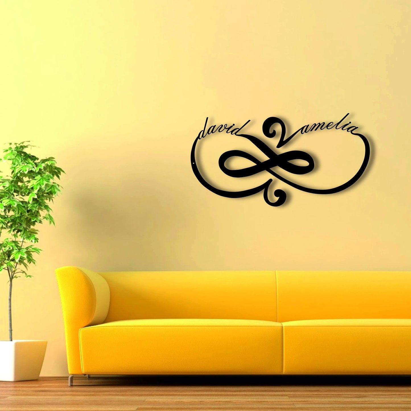 Personalized Infinity Symbol, Infinity Sign Name, Infinity Metal Sign, Infinity Sign Containing Names, Metal Wall Art Decor Laser Cut Metal Signs Custom Gift Ideas-2