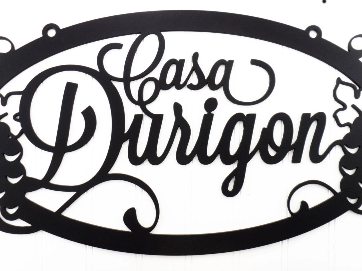 Custom Family Name Metal Sign With Grapes And Grapevines Black, Metal Wall Art, Personalized Sign, House Sign, Laser Cut Metal Signs Custom Gift Ideas