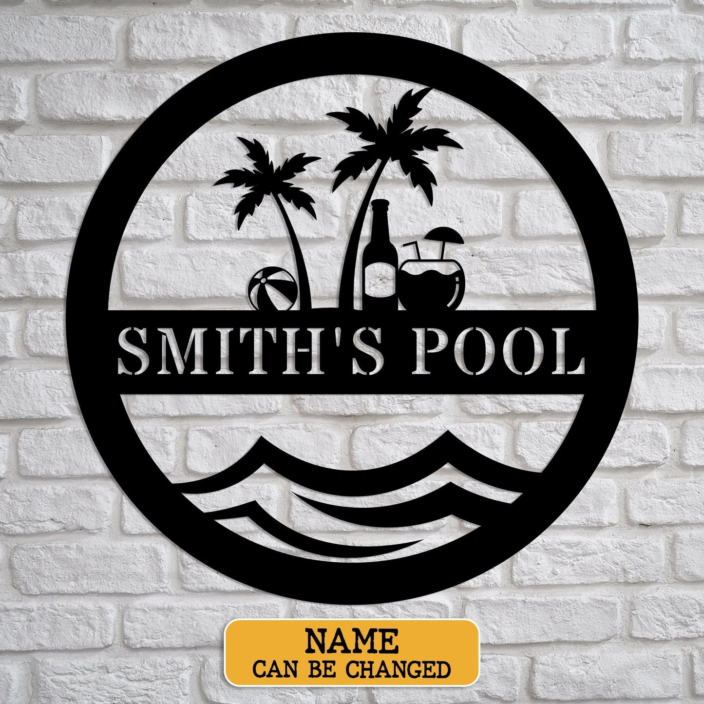 Personalized Pool Signs, Swimming Pool Decor, Sign For Pool Decor For Outside, Pool Signs For Outdoor Personalized, Pool Signs Laser Cut Metal Signs Custom Gift Ideas