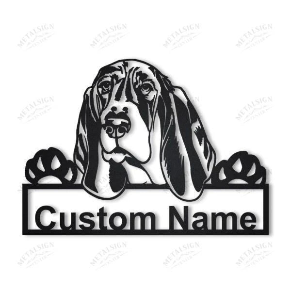 Basset Hound Personalized Metal Wall Decor, Cut Metal Sign, Metal Wall Art, Metal House Sign, Metal Laser Cut Metal Signs Custom Gift Ideas