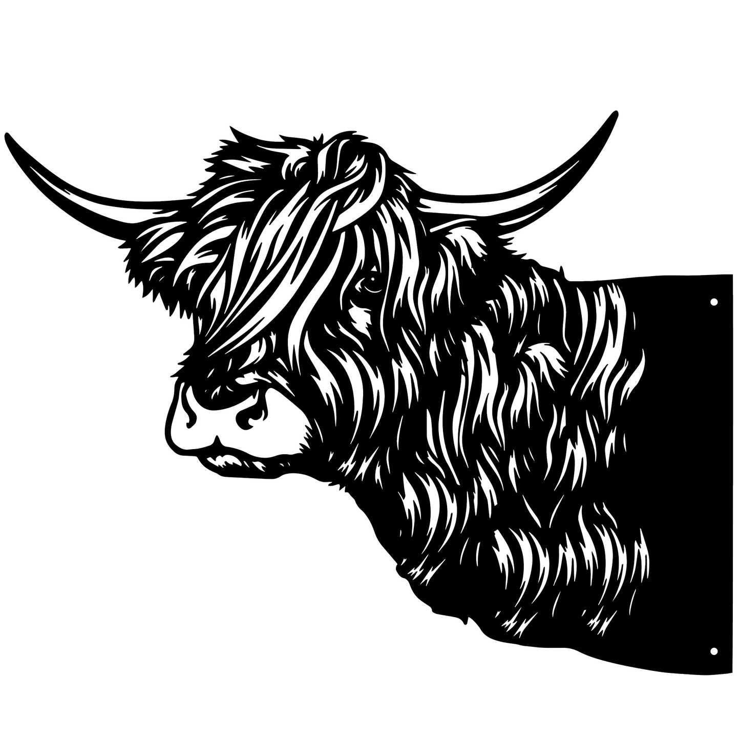Funny Highland Cattle Metal Art, Farm Decoration, Metal Laser Cut Metal Signs Custom Gift Ideas