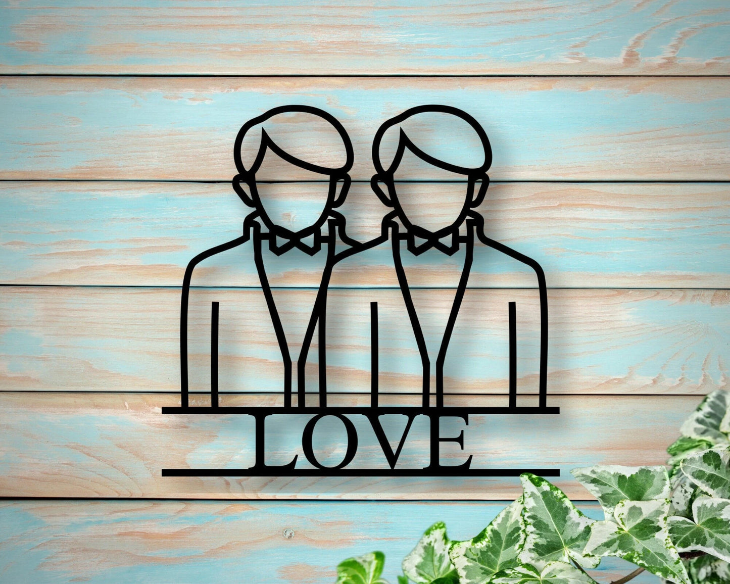 Mr And Mr Gay Engagement Gift, Personalized Gay Wedding Gift, Gay Sign, Gay Wall Art, Gay Wall Hanging, Gay Wall Decor, Custom Metal Sign, Laser Cut Metal Signs Custom Gift Ideas