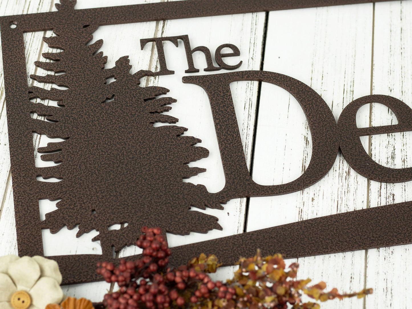 Custom Metal Sign, Name Sign, Pine Trees Laser Cut Metal Signs Custom Gift Ideas